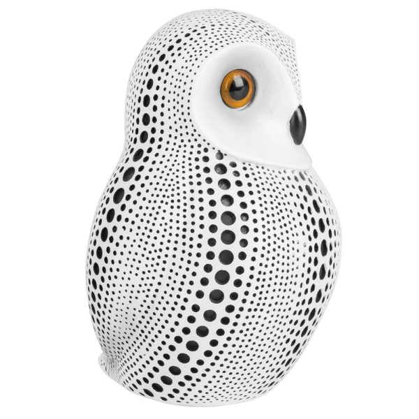 Side Profile White Debossed Dotted Owl
