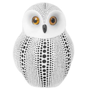 Debossed Dotted White Owl