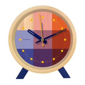 Multicolored Wood Alarm Clock Modern