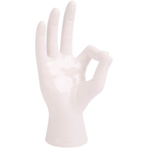 Hand with OK symbol white