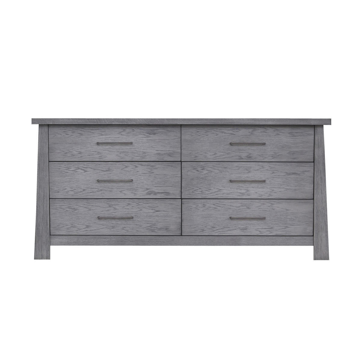 Zen Distressed Grey Finished Six Drawer Dresser | Closeout