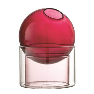 ROUND GLASS SPHERE VASE WITH STAND #1170