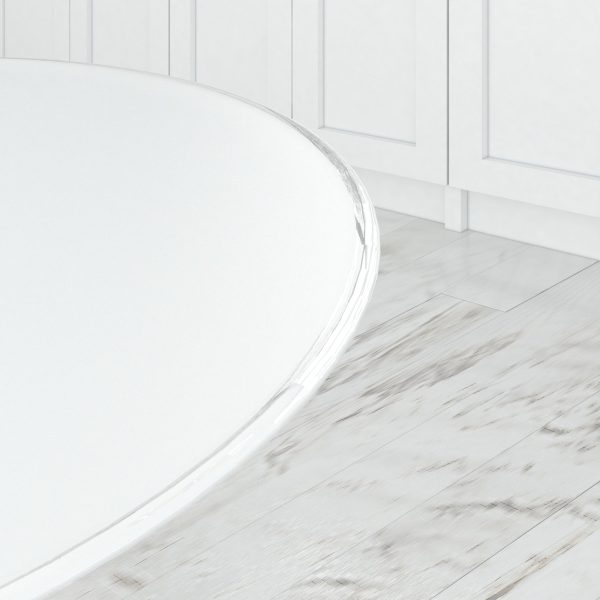 Canadel White Frosted Glass Top WH