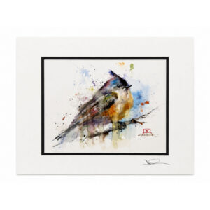 Tufted_titmouse_bird_matted_print_dean_crouser