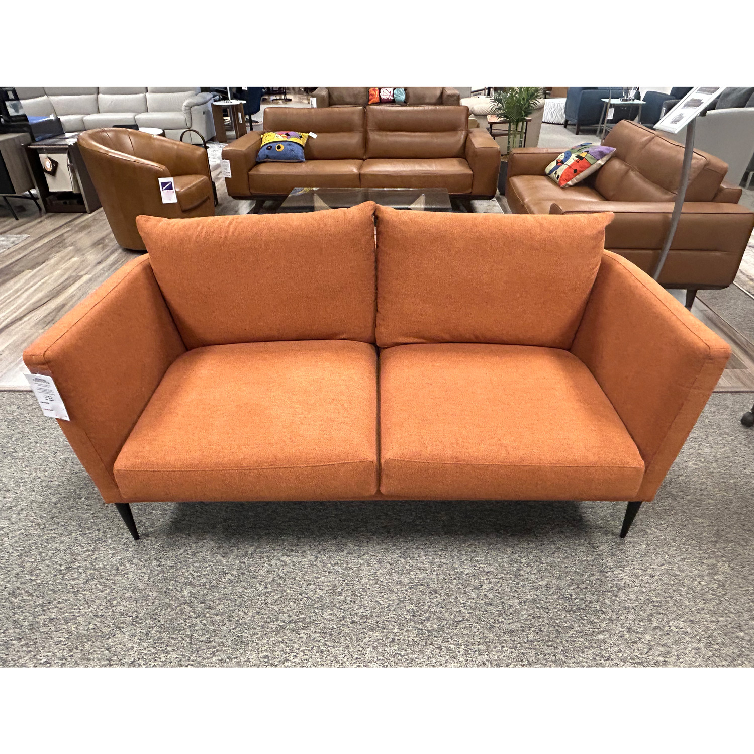 Vilmers_Ella_2.5_Condo_Fabric_Sofa_Loveseat_orange