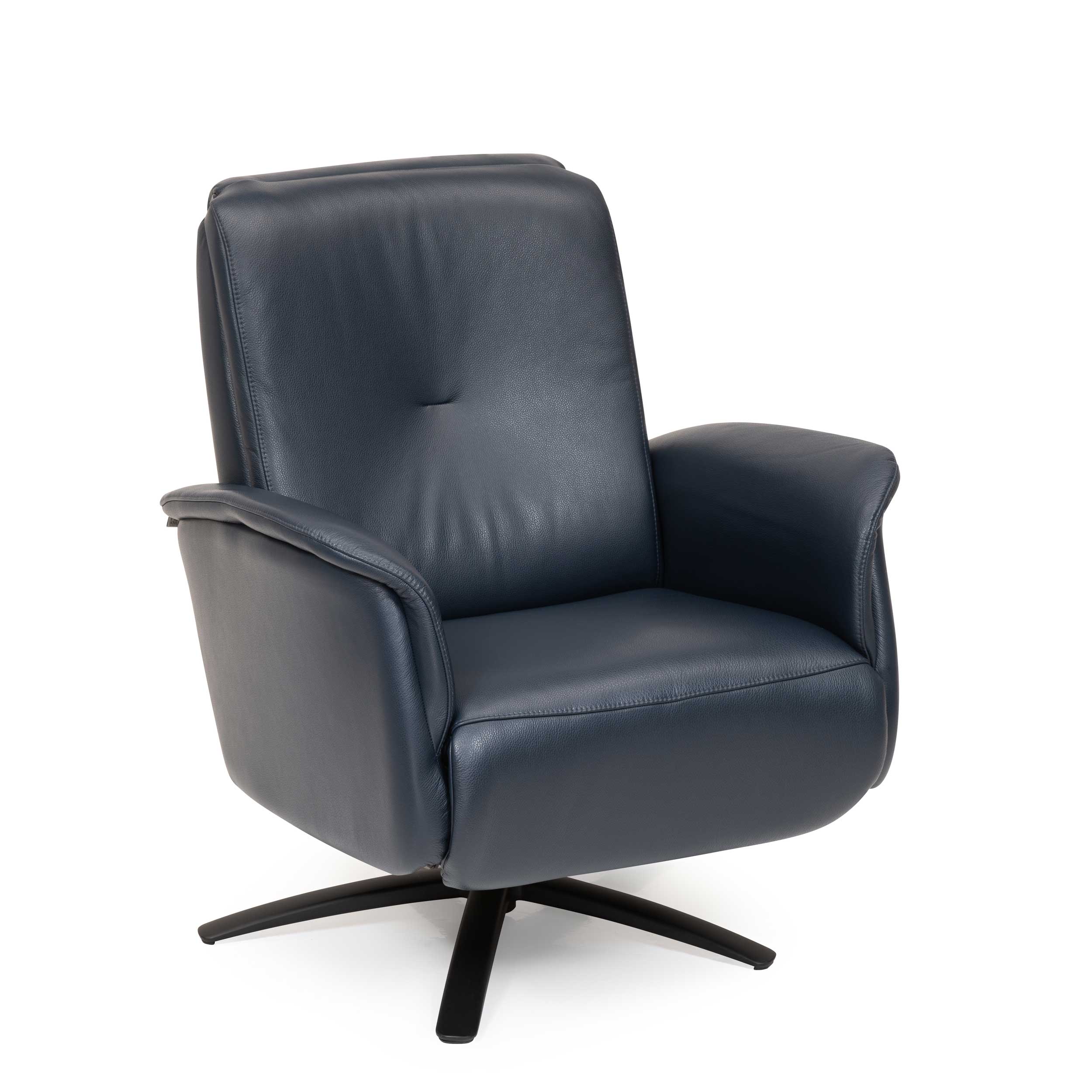 Hjort_Knudsen_8011_Blue_leather_Chair_Recliner
