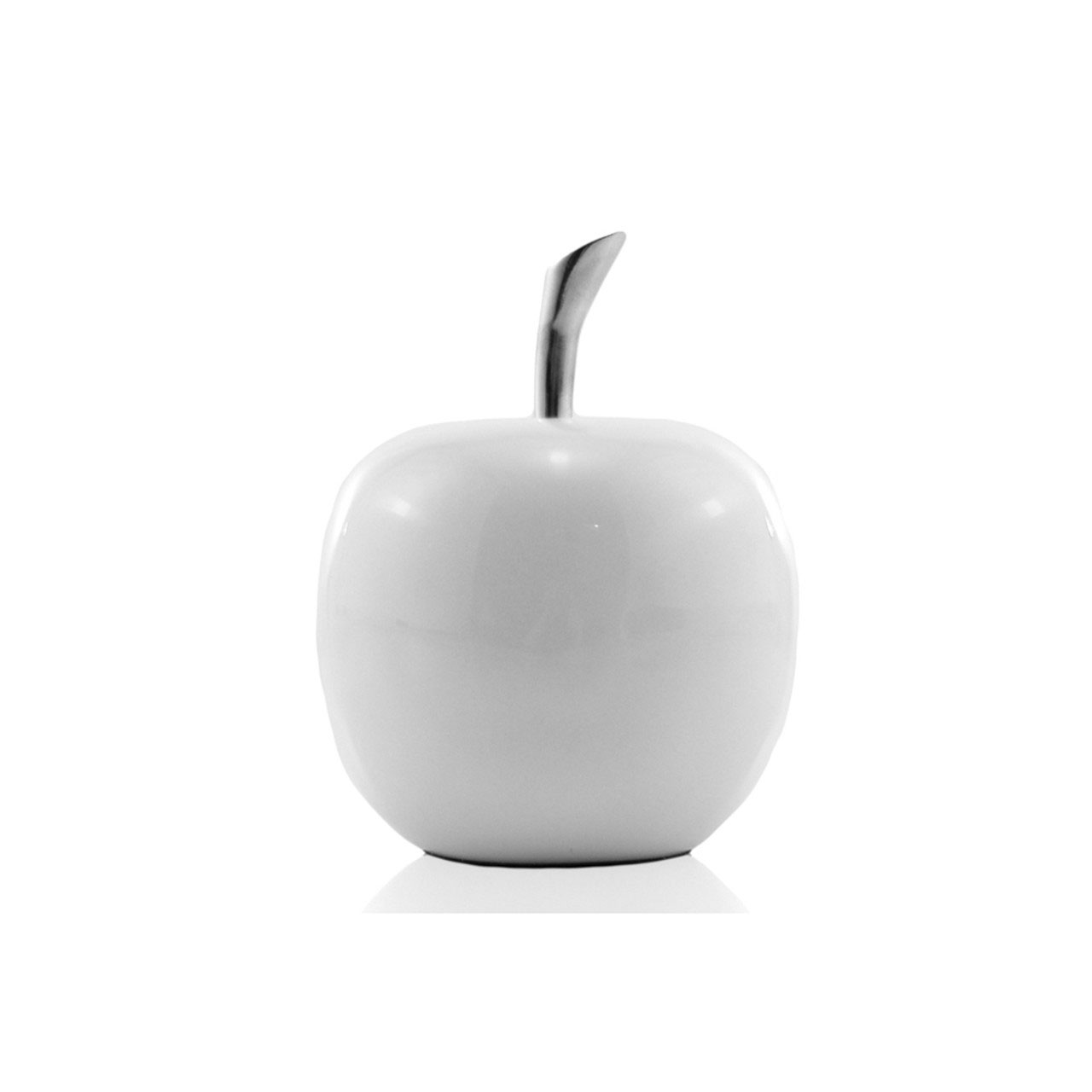 White_Enamel_Apple_Fruit_Decor