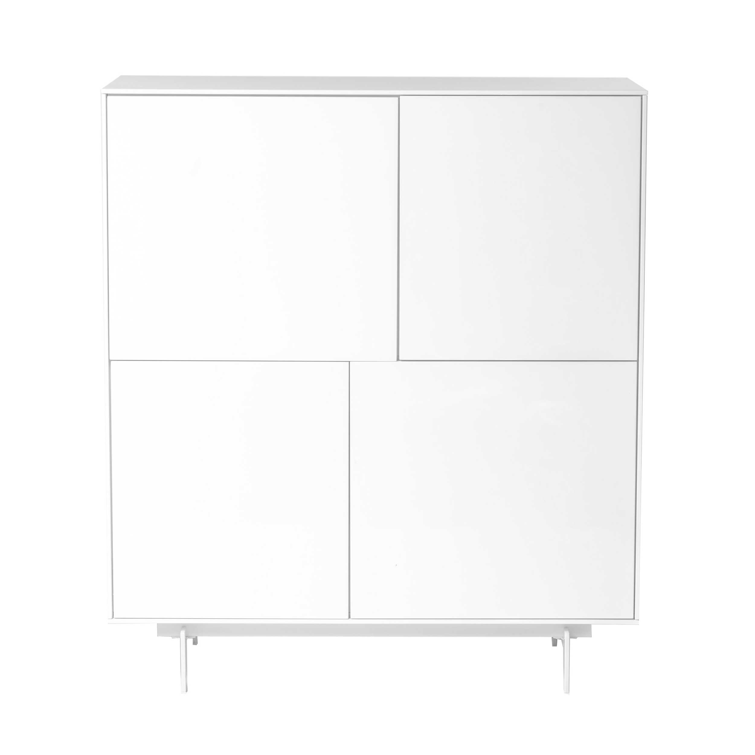 High_gloss_white_buffet_storage_cabinet