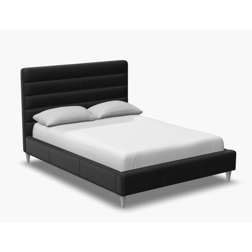 The Novella Queen Bed in a Leather Alternative Upholstery