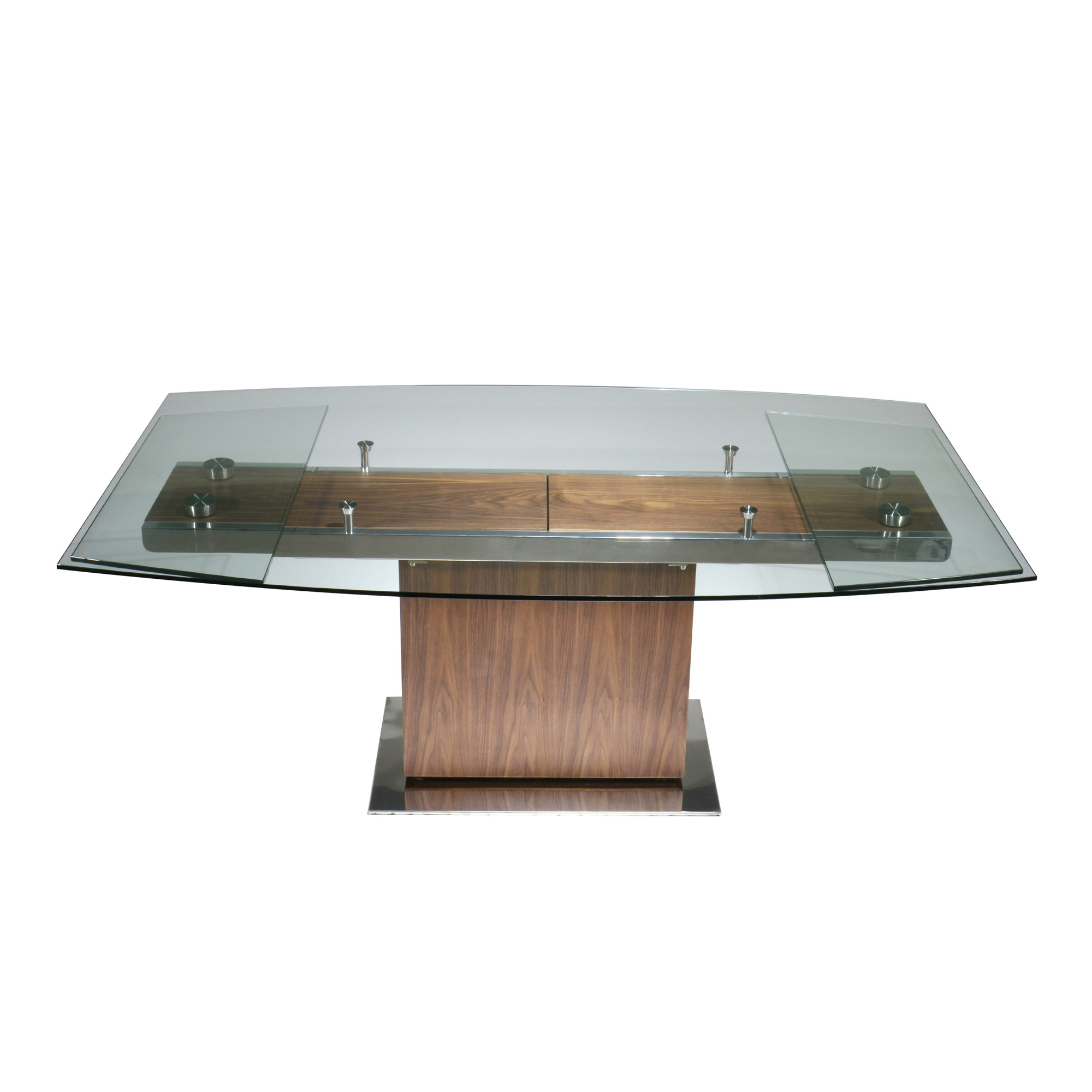 Kube_Import_T297_Expandable_Walnut_Glass_Table