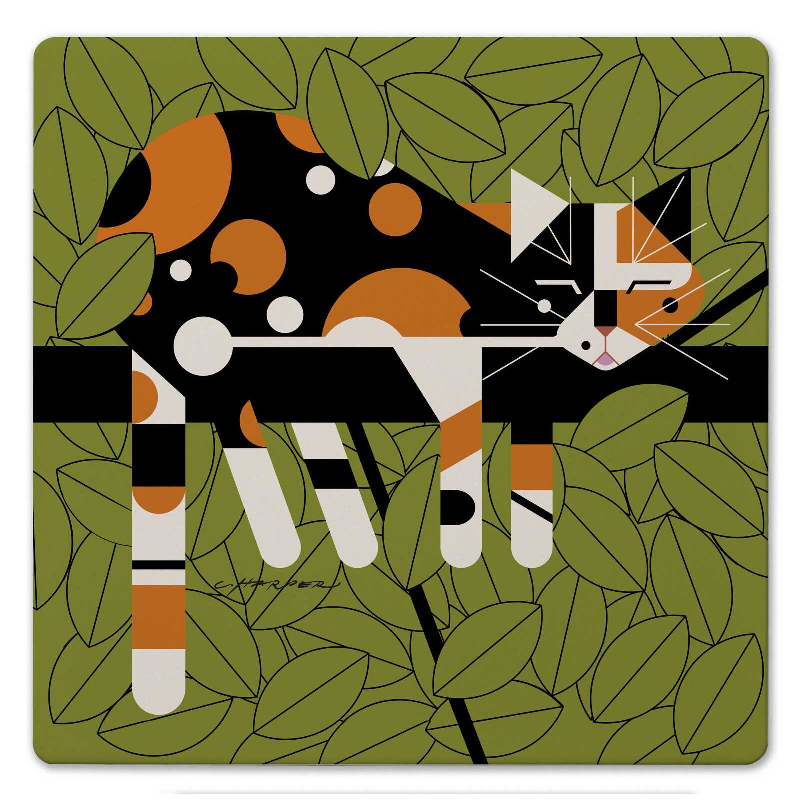 Charley_Harper_8"_Absorbent_Trivet