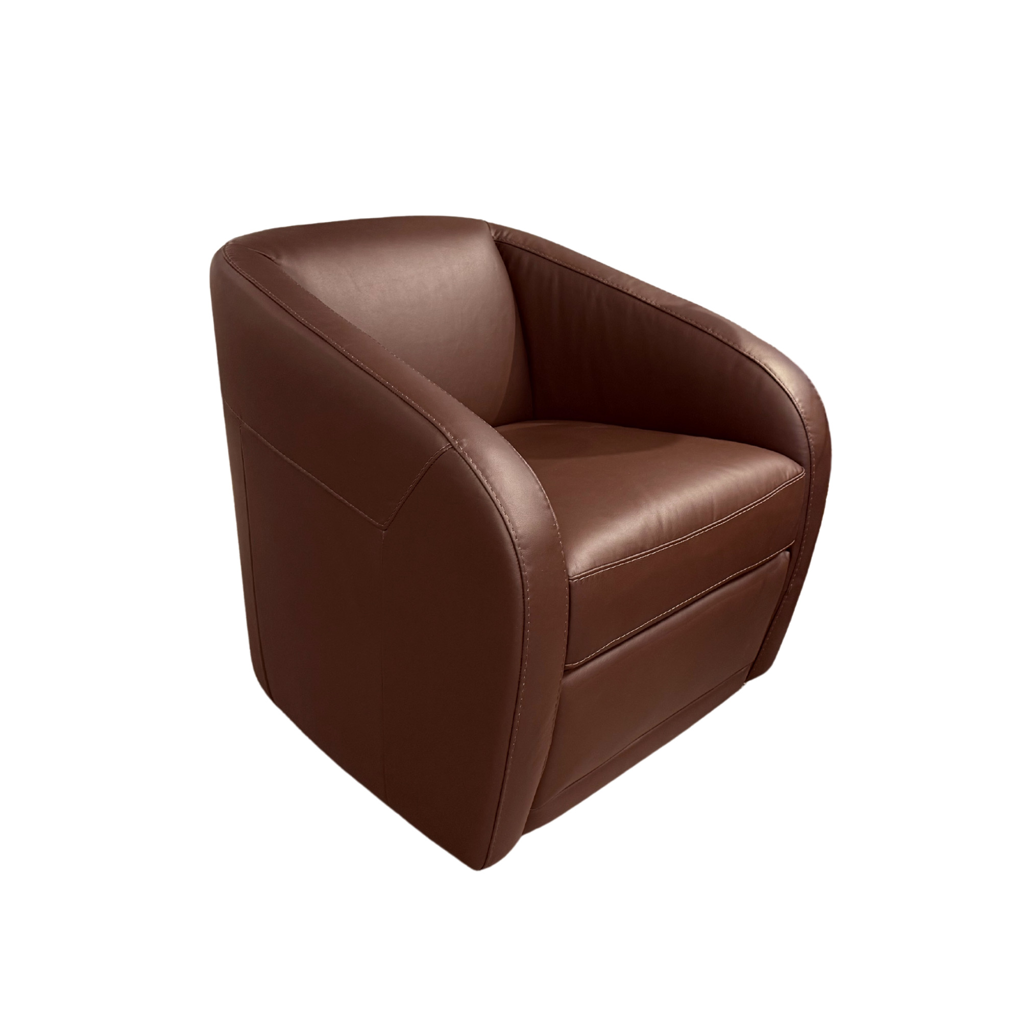 Max_Divani_Brown_Leather_Swivel_Chair