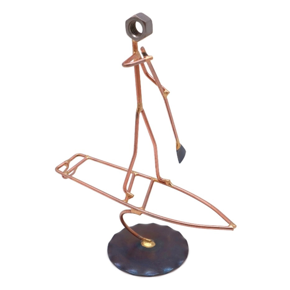 Handmade_metal_paddle_board_figure_figurine
