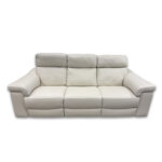 Natuzzi_C115_Cream_leather_Two_Recliner_Sofa