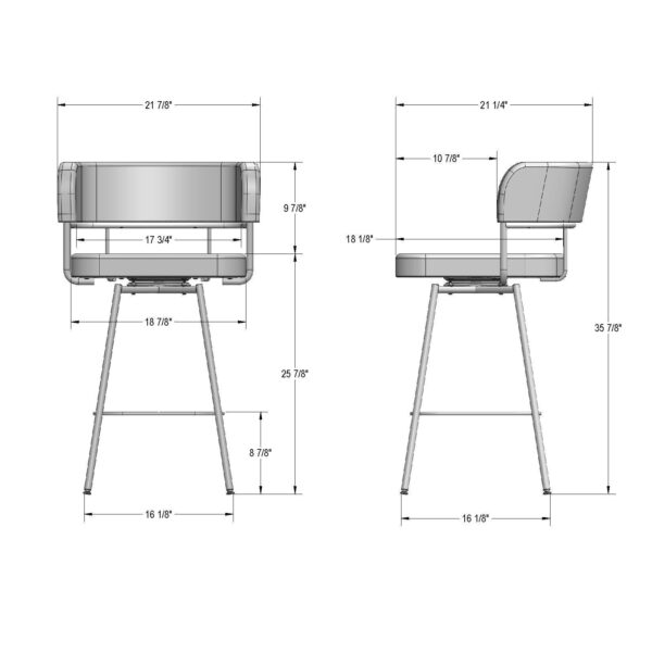 ENYA SWIVEL COUNTER STOOL #1038 - Image 5