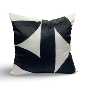 VIVA017_Black_White_Abstract_Velvet_PIllow