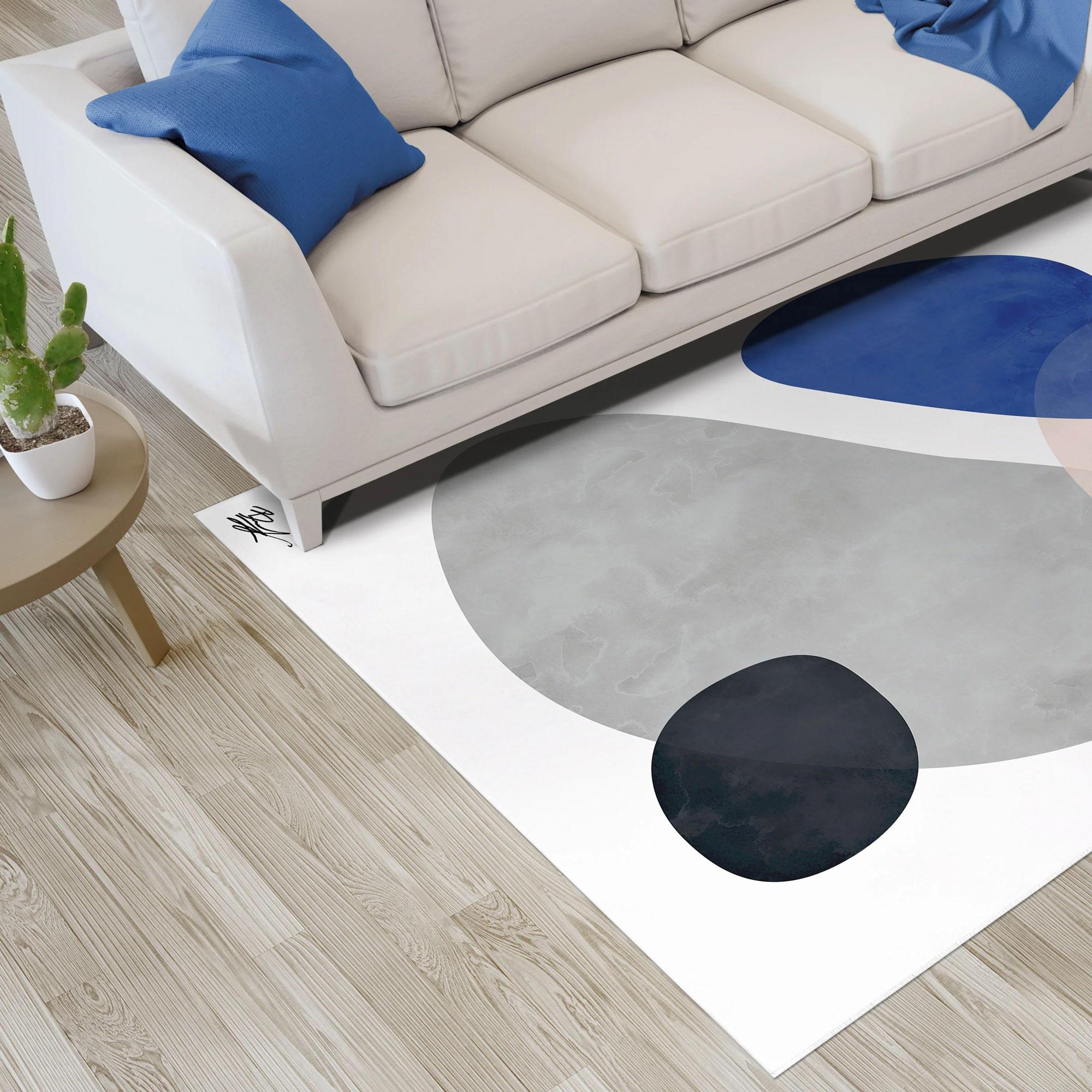 STONE 1 AREA RUG BLUE+GREY - Image 3