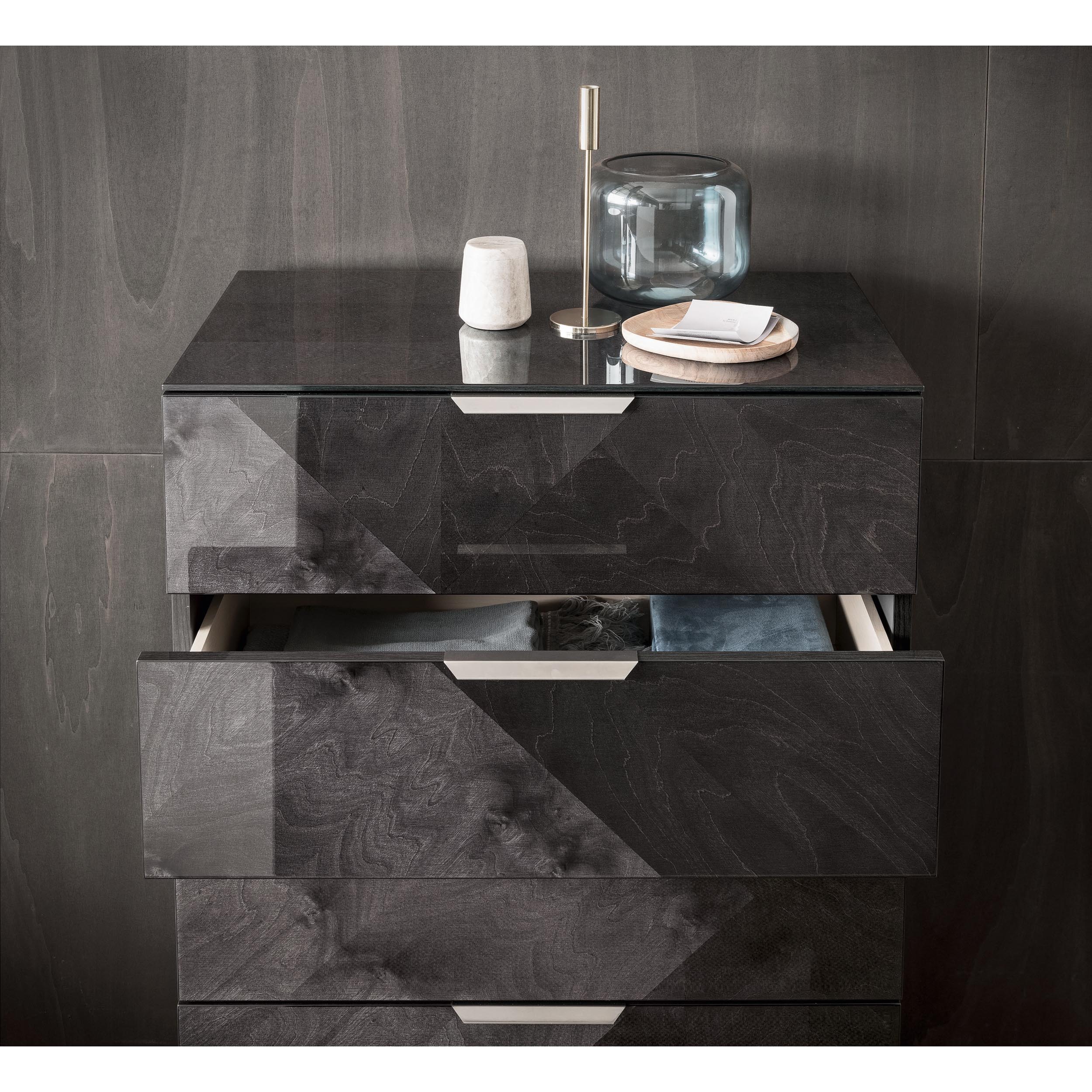 RIVIERA 5 DRAWER HIGH CHEST WITH ANTI-TIP GREY - Image 2