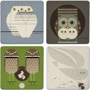 Charley_Harper_Owl_Artwork_on_Coasters