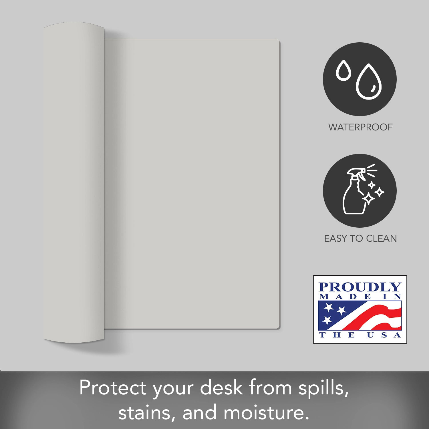 WATERPROOF DESK PROTECTOR GREY - Image 6