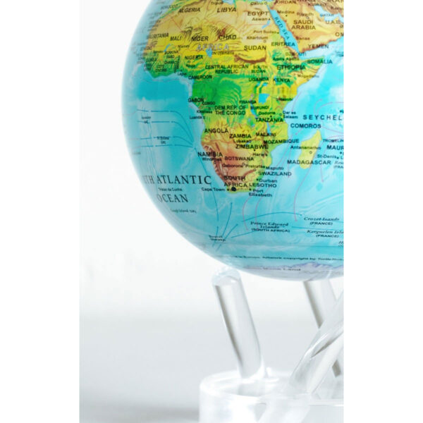 LIGHT POWERED SPINNING EARTH RELIEF MOVA GLOBE 6" BLUE - Image 4
