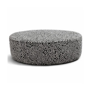 Palliser_Mingle_Oval_Ottoman_in_Black_white_fabric