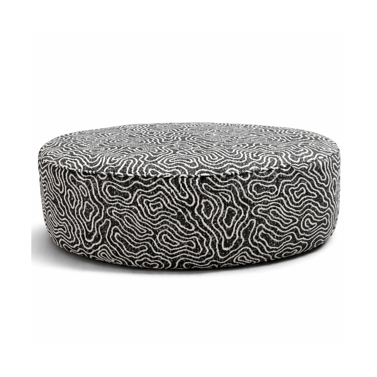 Palliser_Mingle_Oval_Ottoman_in_Black_white_fabric