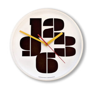 MCM_Round_Wall_Clock_white_face_black_hours