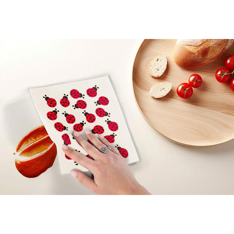 SWEDISH DISHCLOTHS SET/2 LADYBUGS - Image 2