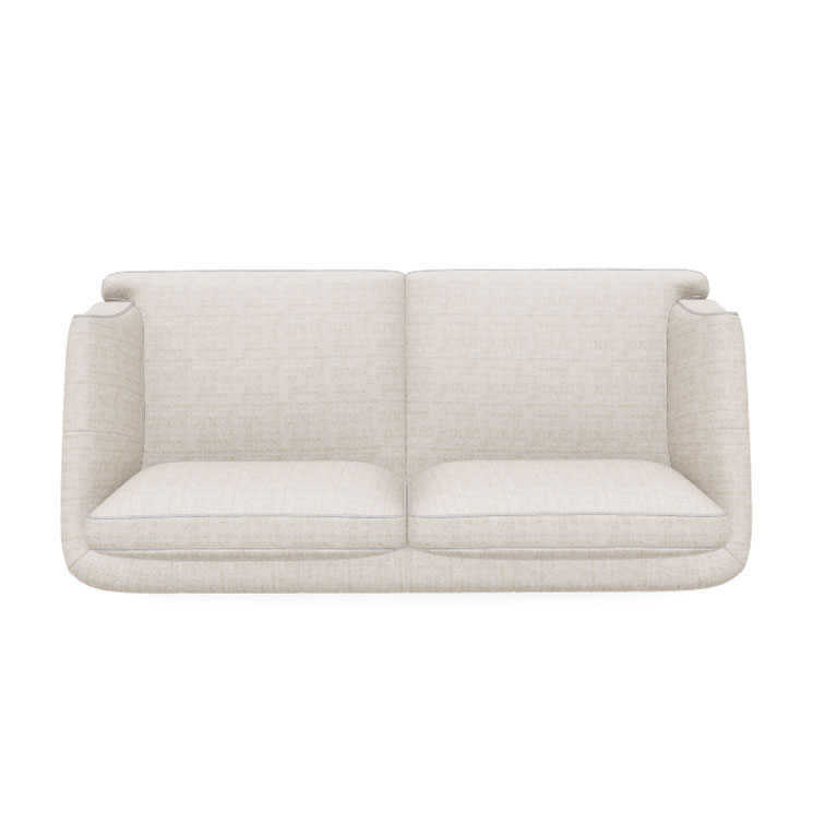 CHARLOTTE FABRIC LOVESEAT WITH WALNUT LEGS #969 - Image 3