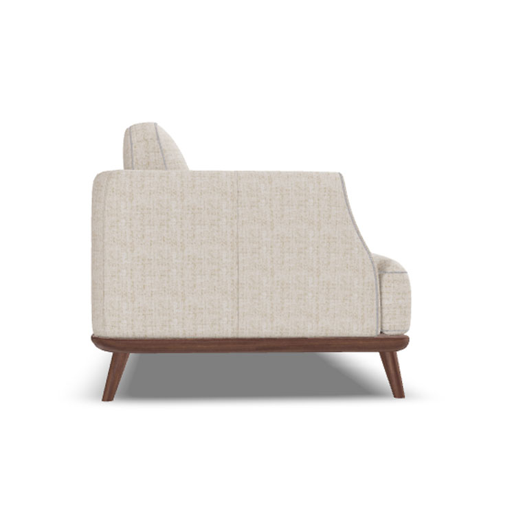CHARLOTTE FABRIC LOVESEAT WITH WALNUT LEGS #969 - Image 5