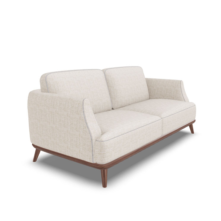 CHARLOTTE FABRIC LOVESEAT WITH WALNUT LEGS #969 - Image 2