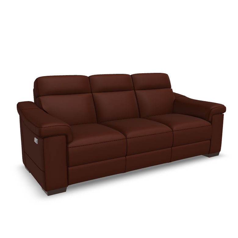DUAL POWER RECLINING LEATHER SOFA #1294 - Image 2