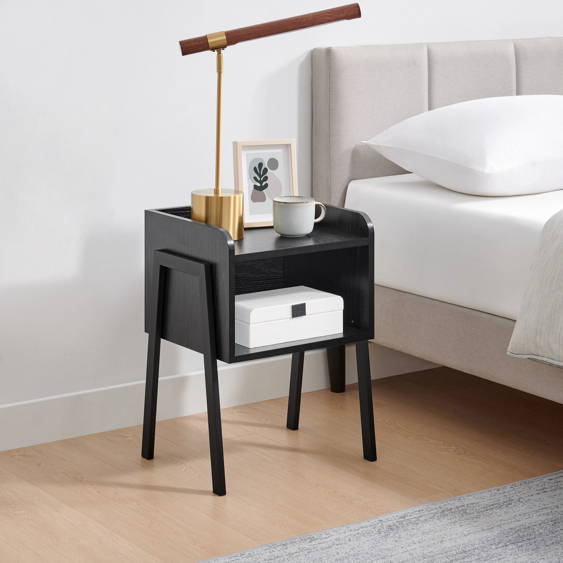 2-TIER SIDE TABLE BLACK #1487 - Image 5