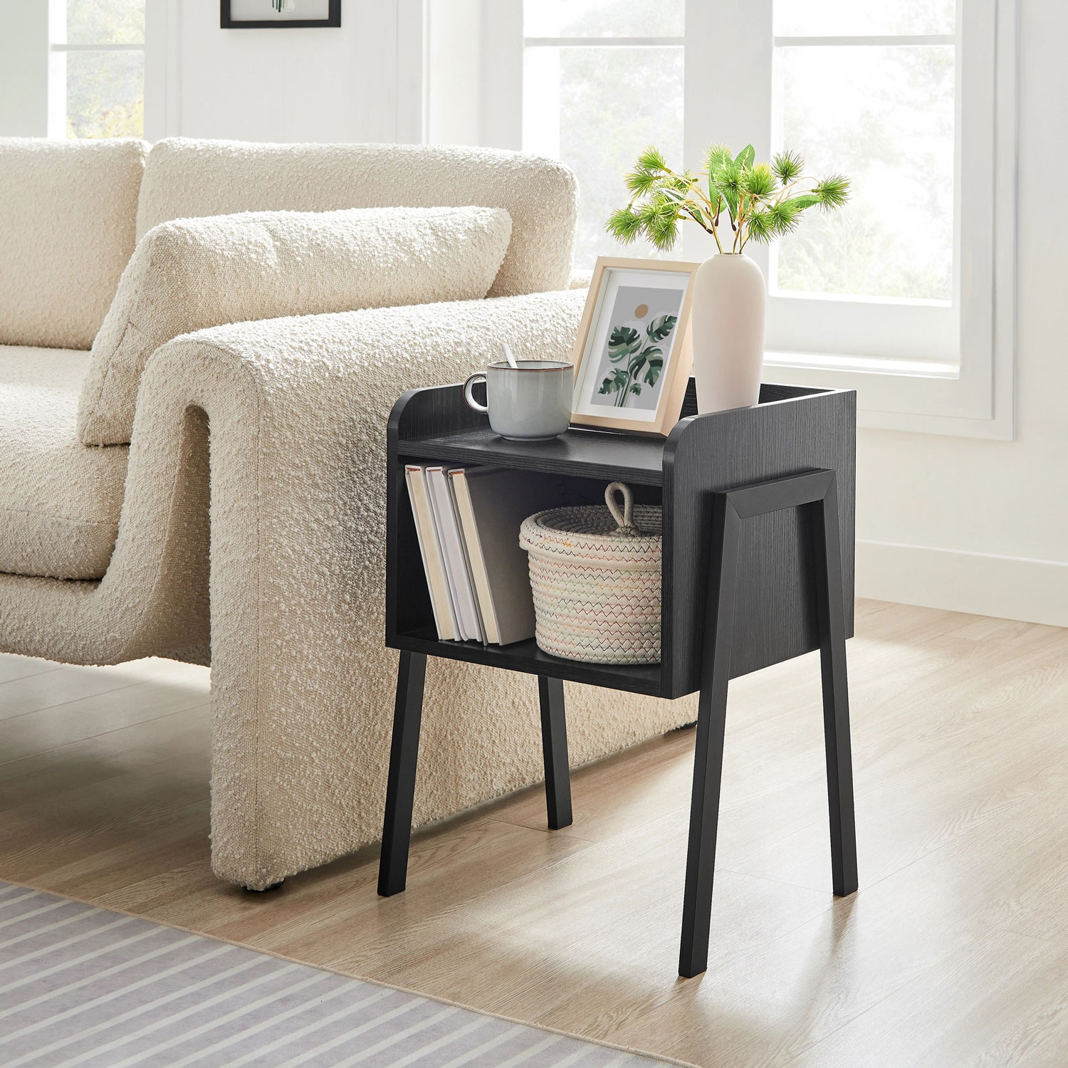 2-TIER SIDE TABLE BLACK #1487 - Image 4