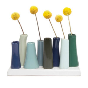 Chive_pooley_Forest_Green_multiple_bud_Vase