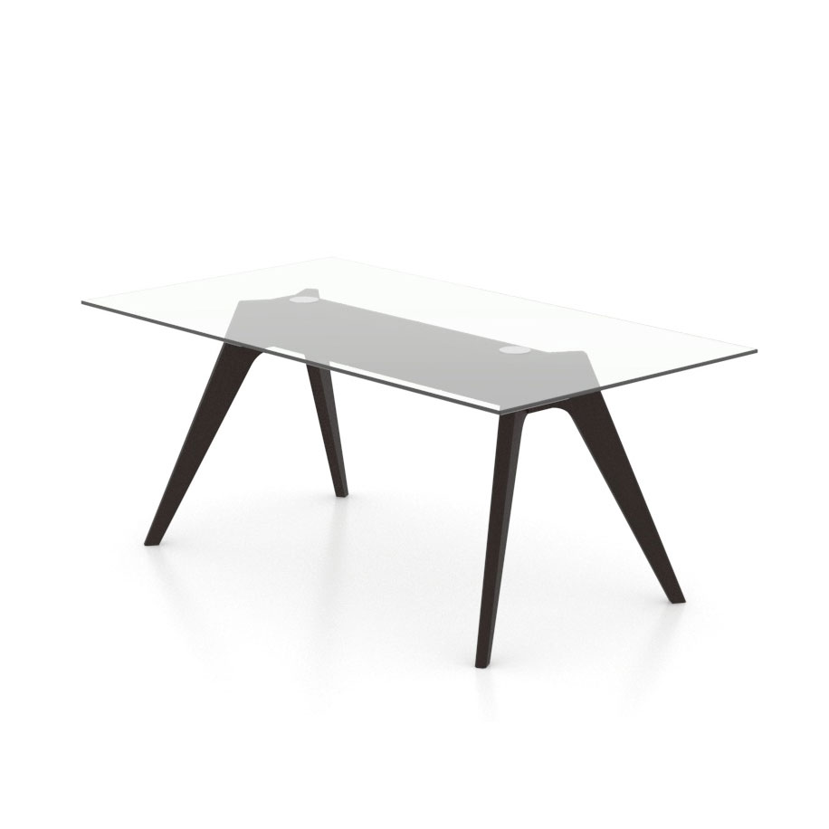 DOWNTOWN FIXED GLASS TOP TABLE 40"x72" #176 - Image 2