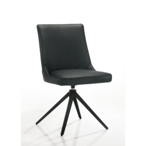 Kube_import_black_leather_high_back_swivel_dining_Chair