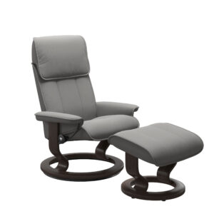 STRESSLESS ADMIRAL (L) CLASSIC RECLINER SILVER GREY