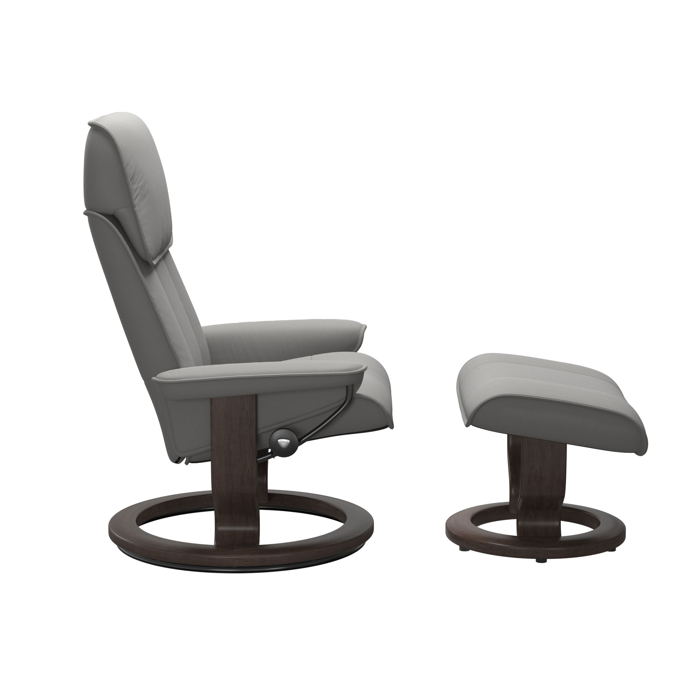 STRESSLESS ADMIRAL (L) CLASSIC RECLINER SILVER GREY - Image 2